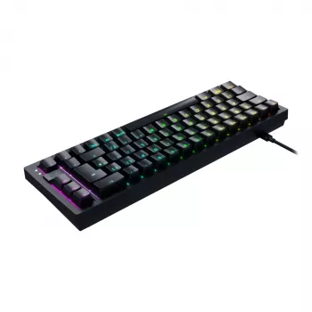 CHERRY K5V2 kompakta tastatūra Gaming USB QWERTZ Melna 68 taustiņi RGB LED