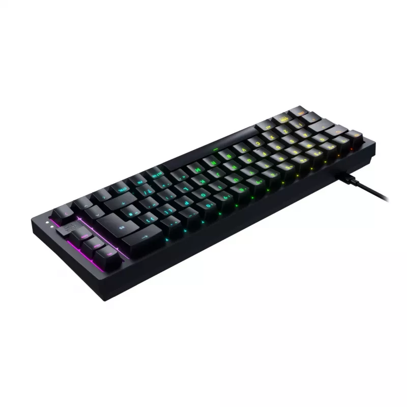 CHERRY K5V2 kompakta tastatūra Gaming USB QWERTZ Melna 68 taustiņi RGB LED