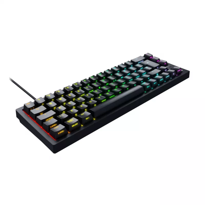 CHERRY K5V2 kompakta tastatūra Gaming USB QWERTZ Melna 68 taustiņi RGB LED