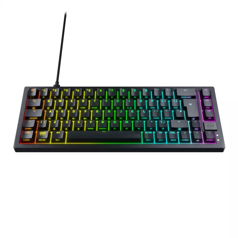 CHERRY K5V2 kompakta tastatūra Gaming USB QWERTZ Melna 68 taustiņi RGB LED