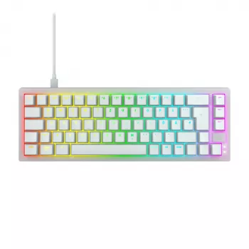 CHERRY K5V2 Kompakta tastatūra Gaming USB QWERTZ Baltā 68 taustiņi RGB LED