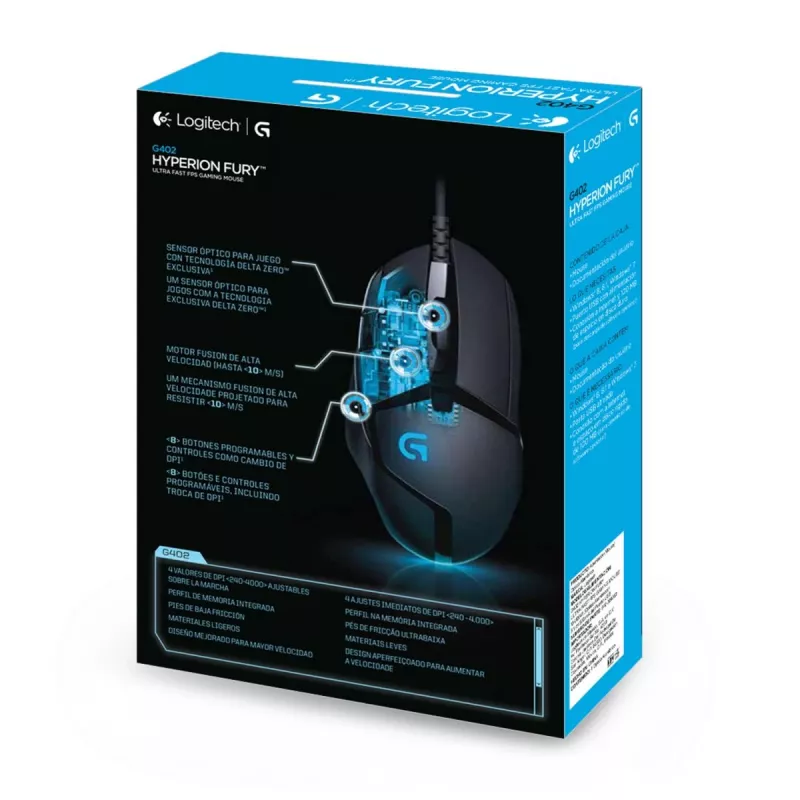 LOGTECH G402 Hyperion Fury FPS spēļu pele USB
