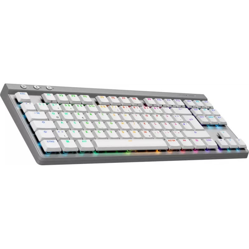 Logitech G515 LIGHTSPEED TKL bezvadu spēļu tastatūra, vācu QWERTZ, balta
