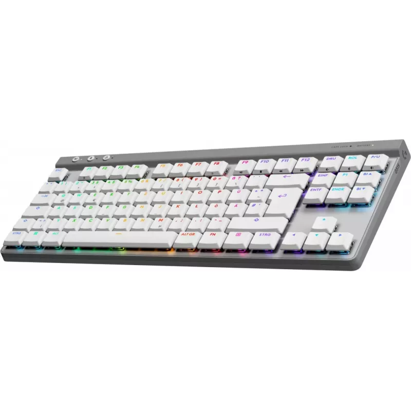 Logitech G515 LIGHTSPEED TKL bezvadu spēļu tastatūra, vācu QWERTZ, balta