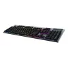 Logitech G G915 X LIGHTSPEED bezvadu spēļu tastatūra, GL mehāniskie slēdži, QWERTZ vācu izkārtojums, melna