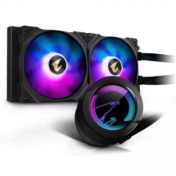 GIGABYTE AORUS WATERFORCE 280 procesora šķidruma dzesētājs, melns