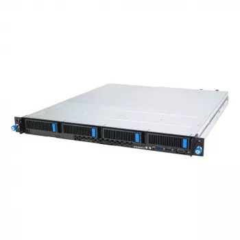 Rack serveris ASUS RS300-E12-RS4, 1U, Intel C262, LGA1700, Xeon E-2400, 4x karstā maiņa 3,5 collu sloti, 450W barošanas bloks, DDR5 UDIMM līdz 128GB