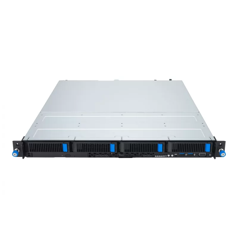 Rack serveris ASUS RS300-E12-RS4, 1U, Intel C262, LGA1700, Xeon E-2400, 4x karstā maiņa 3,5 collu sloti, 450W barošanas bloks, DDR5 UDIMM līdz 128GB