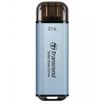 Transcend ESD300C 2TB portatīvais SSD disks USB Type-C 3D NAND Flash debeszilā krāsā