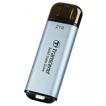 Transcend ESD300C 2TB portatīvais SSD disks USB Type-C 3D NAND Flash debeszilā krāsā