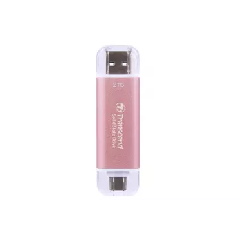 Transcend ESD310p - 2TB pārnēsājams SSD - USB Type-A / USB Type-C - rozā
