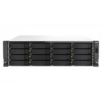 QNAP TS-h2287XU-RP NAS Rack (3U) Intel Xeon E E-2336 32 GB DDR4 0 TB QuTS hero Melns, Balts