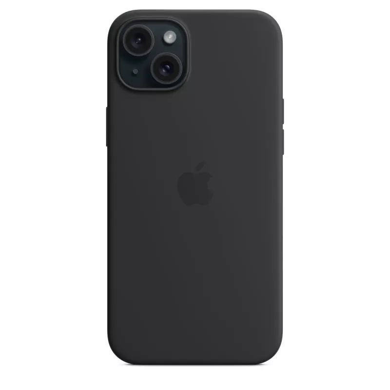 Apple iPhone 15 Plus Silikona Maciņš ar MagSafe Melns