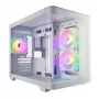 FSP S380-WA korpuss Mini Tower mITX, mATX Balts ARGB, Mikro Tornis, PC, Balts, micro ATX, Mini-ITX, SPCC, Rūdīts stikls, Gaming