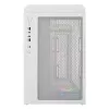 FSP S380-WA korpuss Mini Tower mITX, mATX Balts ARGB, Mikro Tornis, PC, Balts, micro ATX, Mini-ITX, SPCC, Rūdīts stikls, Gaming