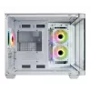 FSP S380-WA korpuss Mini Tower mITX, mATX Balts ARGB, Mikro Tornis, PC, Balts, micro ATX, Mini-ITX, SPCC, Rūdīts stikls, Gaming