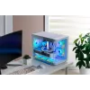 FSP S380-WA korpuss Mini Tower mITX, mATX Balts ARGB, Mikro Tornis, PC, Balts, micro ATX, Mini-ITX, SPCC, Rūdīts stikls, Gaming