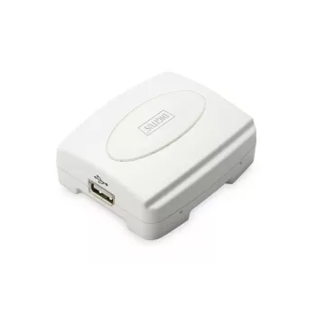 DIGITUS USB drukas serveris, 1 ports, 1x RJ45, 1x USB A, USB 2.0, visām izplatītākajām OS