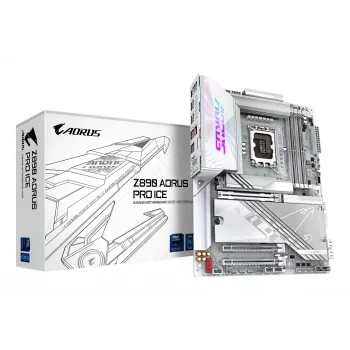 Mātesplate GIGABYTE Z890 AORUS PRO ICE — Intel Z890, LGA 1851, ATX, DDR5, 4x DIMM, 4x M.2, 2.5Gb LAN, Wi‑Fi 7