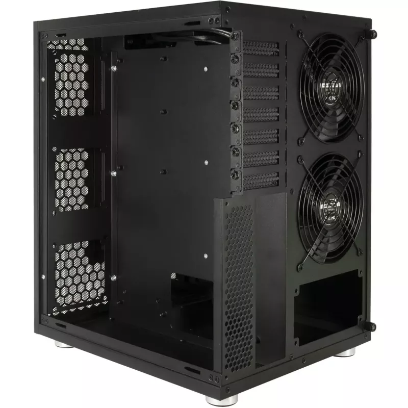 Inter-Tech IPC NAS-8 mini NAS kārba, 8 vietas diskiem, ITX/Micro-ATX/ATX, melnā krāsā