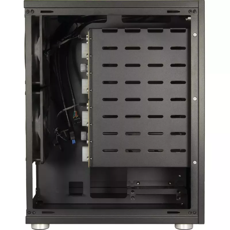 Inter-Tech IPC NAS-8 mini NAS kārba, 8 vietas diskiem, ITX/Micro-ATX/ATX, melnā krāsā
