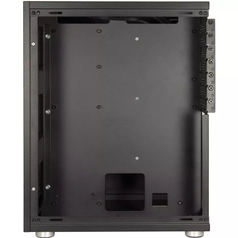 Inter-Tech IPC NAS-8 mini NAS kārba, 8 vietas diskiem, ITX/Micro-ATX/ATX, melnā krāsā