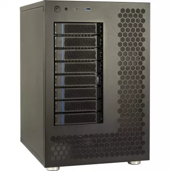 HDD korpuss Inter-Tech NAS-8 2.5/3.5 collu Melns