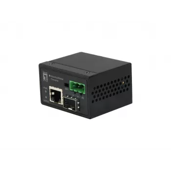 LevelOne IEC-4000 Industriālais RJ45 uz SFP Fast Ethernet pārveidotājs, -40°C līdz 75°C
