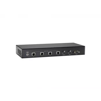 LevelOne HDMI pārraidejs pa Cat.5, HDBaseT, 100m, 4 kanālu izejas, 802.3af PoE
