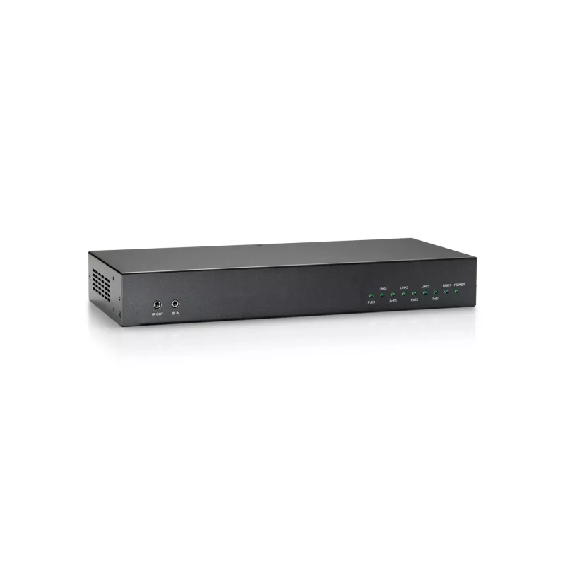 LevelOne HDMI pārraidejs pa Cat.5, HDBaseT, 100m, 4 kanālu izejas, 802.3af PoE