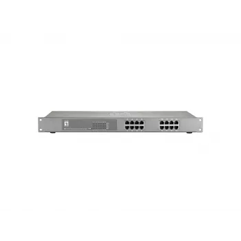 LevelOne 16-Port Fast Ethernet PoE Slēdzis, 802.3at/af PoE, 150W