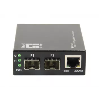 LevelOne GVT-2011 Gigabitu mediju pārveidotājs ar 2 SFP un 1 RJ45 portu
