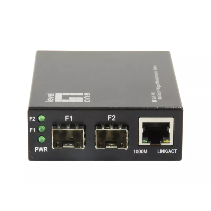 LevelOne GVT-2011 Gigabitu mediju pārveidotājs ar 2 SFP un 1 RJ45 portu