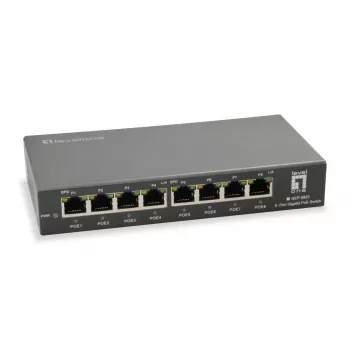 LevelOne GEP-0823 8-Portu Gigabit PoE Slēdzis, 802.3at/af PoE, 120W