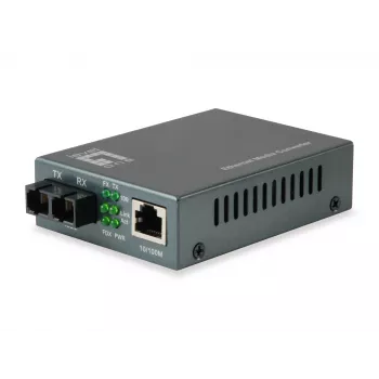 LevelOne RJ45 uz SC vienmoda šķiedras mediju pārveidotājs, 1310nm, 40km