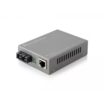 LevelOne FVS-3120 pārveidotājs RJ45 uz SC, vienmoda šķiedra, 20 km