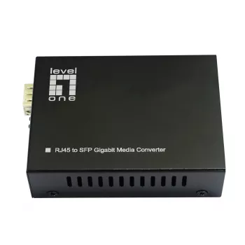 LevelOne GVT-2015 RJ45 – SFP Gigabit mediju pārveidotājs, 802.3bt 60W PoE PSE