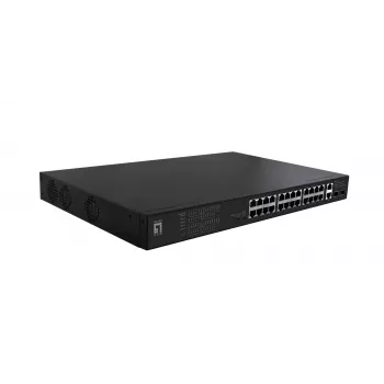LevelOne FGP-2831 tīkla slēdzis Neapkalpojams Fast Ethernet (10/100) Power over Ethernet (PoE) 1U Melns