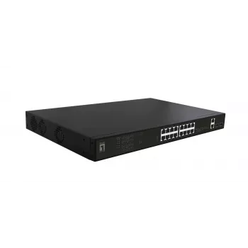 LevelOne GEP-2021 tīkla slēdzis Nenomadāms Gigabit Ethernet (10/100/1000) Power over Ethernet (PoE) 1U Melns