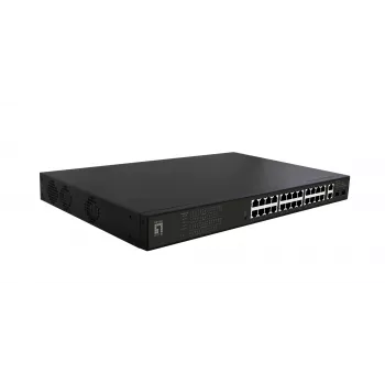 LevelOne GEP-2821 tīkla slēdzis Nepārvaldāms Gigabit Ethernet (10/100/1000) Power over Ethernet (PoE) 1U Melns