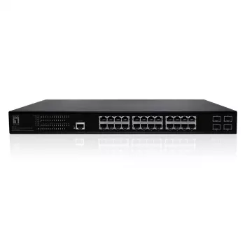 LevelOne GEP-2861 tīkla slēdzis, pārvaldāms L2, Gigabit Ethernet (10/100/1000), PoE, 1U, melns