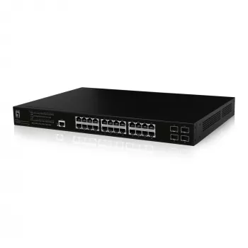 LevelOne GEP-2861 tīkla slēdzis, pārvaldāms L2, Gigabit Ethernet (10/100/1000), PoE, 1U, melns