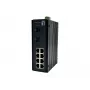 LevelOne IGU-1071 10-Port L2 Plus pārvaldāms industriālais slēdzis, 8x 1GbE RJ45, 2x 1/2.5GbE SFP, DIN-sliedes, -40°C līdz 75°C