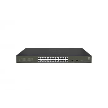 LevelOne Hilbert 26-Portu Gigabit Smart Lite Slēdzis, 24 x Gigabit RJ45, 2 x Gigabit SFP