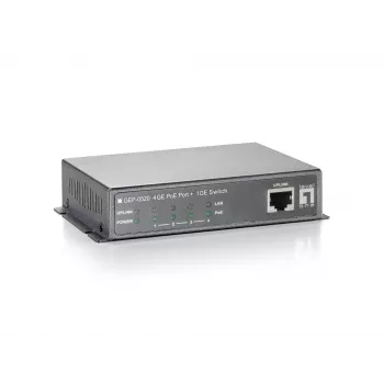 LevelOne 5 portu Gigabit PoE slēdzis, 61.6W, 802.3af PoE, 4 PoE izejas, iekļauts barošanas adapteris