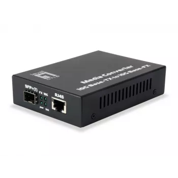 LevelOne GVT-0500 tīkla mediju pārveidotājs 10000 Mbit/s Melns
