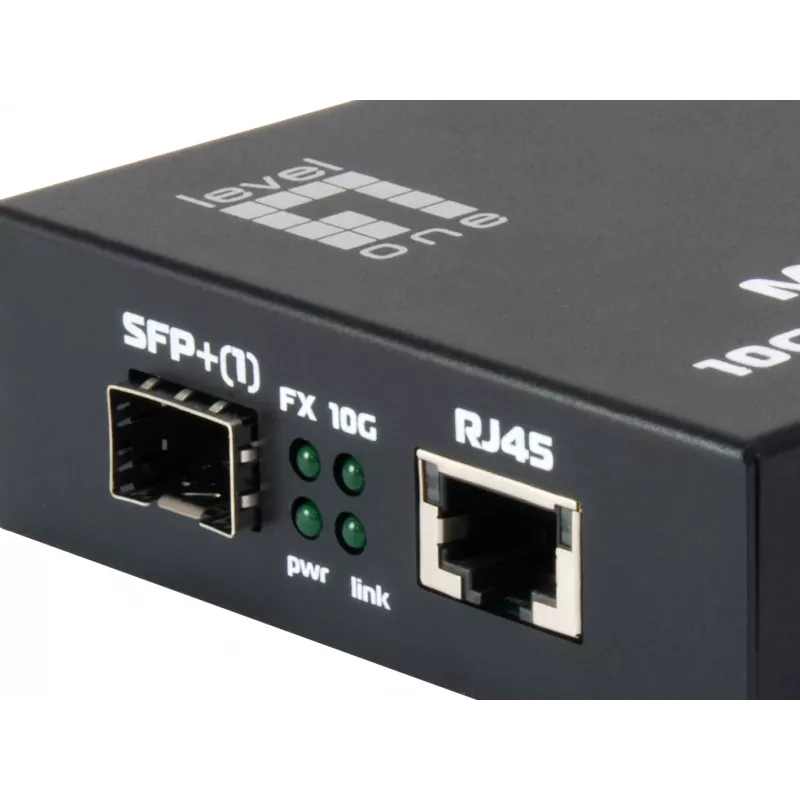 LevelOne GVT-0500 tīkla mediju pārveidotājs 10000 Mbit/s Melns