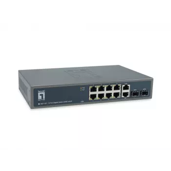 LevelOne GEP-1221 tīkla slēdzis Nepārvaldāms Gigabit Ethernet (10/100/1000) Power over Ethernet (PoE) Melns