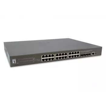 LevelOne GTP-2871 pārvaldāms L3 PoE tīkla slēdzis 24 porti Gigabit + 4x10G SFP+