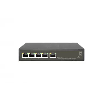 LevelOne Hilbert GES-2105P 5-Portu Gigabit PoE Smart Lite Slēdzis, 802.3at/af PoE, 4 PoE izejas, 60W PoE budžets